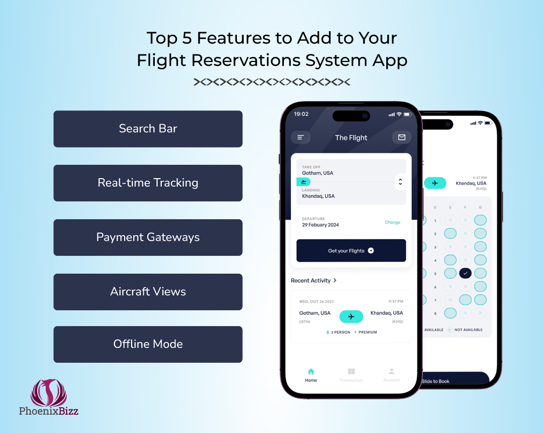 Features to add to your flight reservations system app